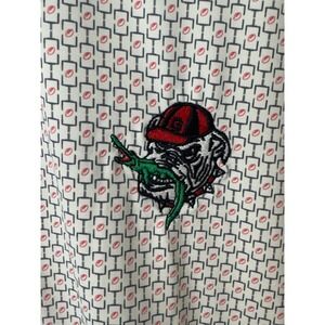 Georgia Bulldog Bites Florida Gator Polo Shirt Mens XL White Geometric Golf Prep